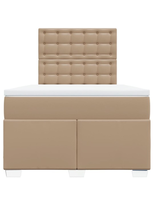 Box spring postel s matrací cappuccino 120x190 cm umělá kůže