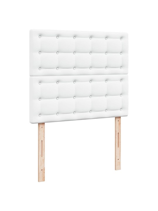 Box spring postel s matrací bílá 120x200 cm umělá kůže