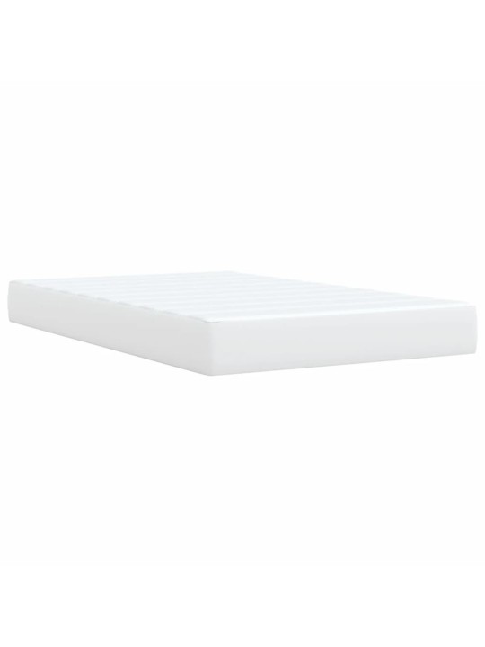 Box spring postel s matrací bílá 120x200 cm umělá kůže