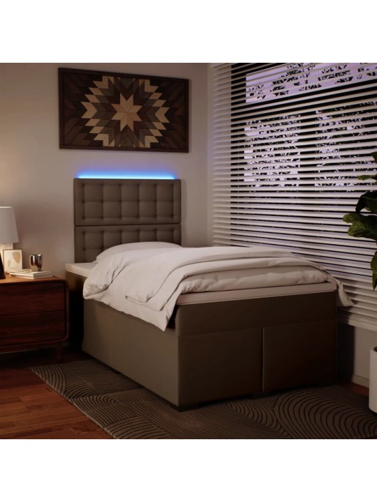 Box spring postel s matrací cappuccino 120x200 cm umělá kůže