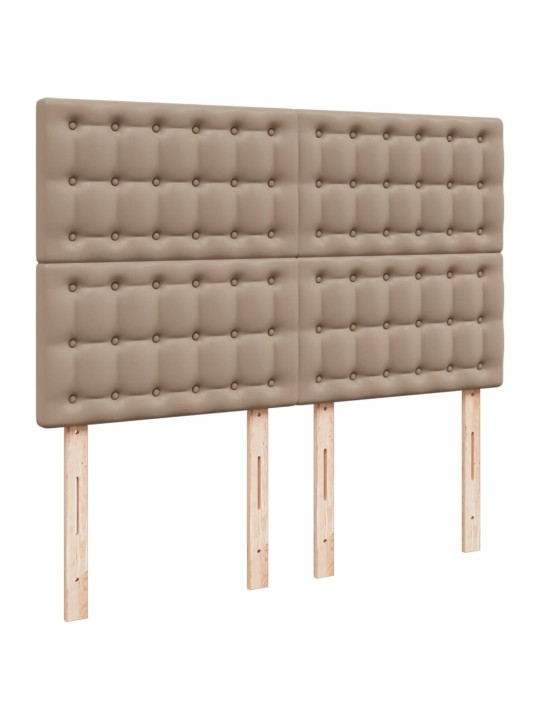 Box spring postel s matrací cappuccino 140x190 cm umělá kůže