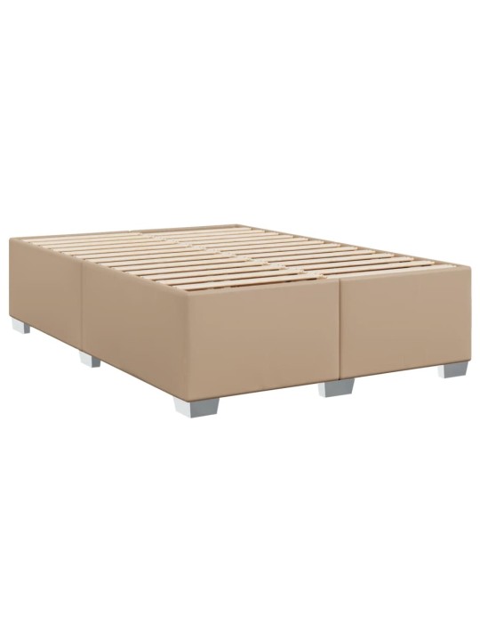 Box spring postel s matrací cappuccino 140x190 cm umělá kůže