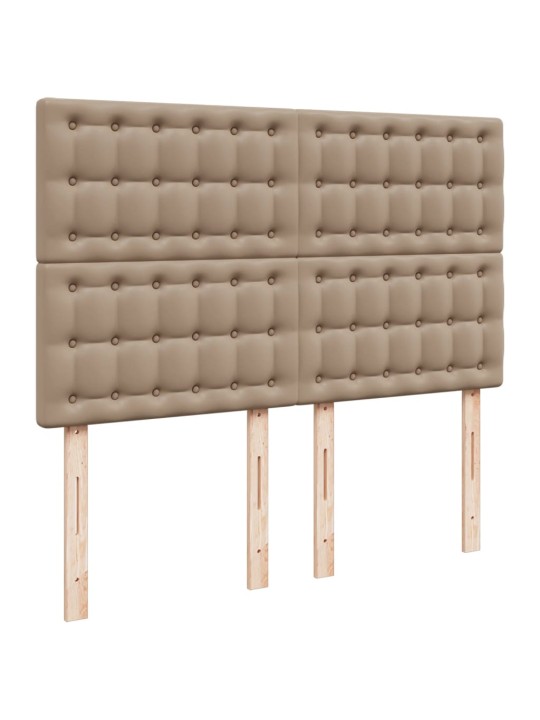 Box spring postel s matrací cappuccino 140x200 cm umělá kůže