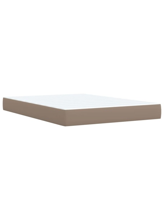 Box spring postel s matrací cappuccino 140x200 cm umělá kůže