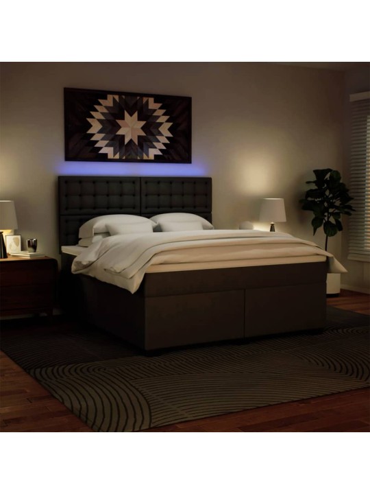 Box spring postel s matrací černá 180x200 cm umělá kůže