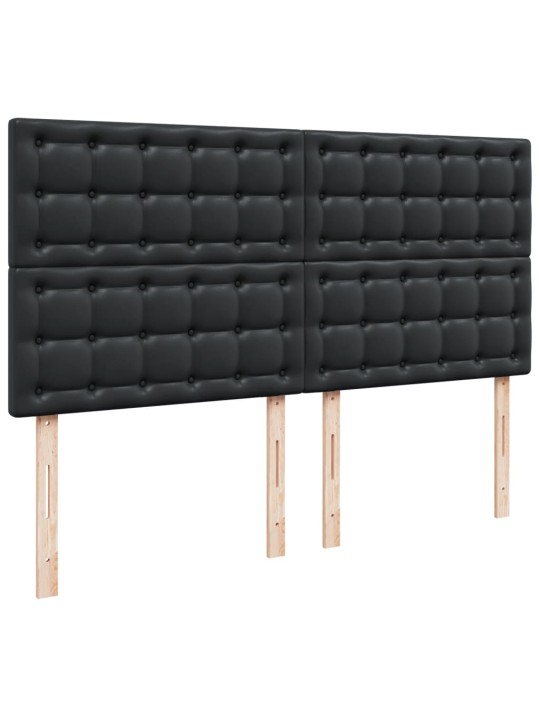 Box spring postel s matrací černá 180x200 cm umělá kůže
