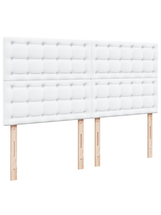 Box spring postel s matrací bílá 180x200 cm umělá kůže