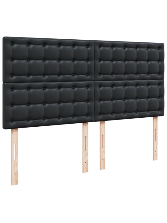 Box spring postel s matrací černá 200x200 cm umělá kůže