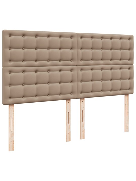 Box spring postel s matrací cappuccino 200 x 200 cm umělá kůže