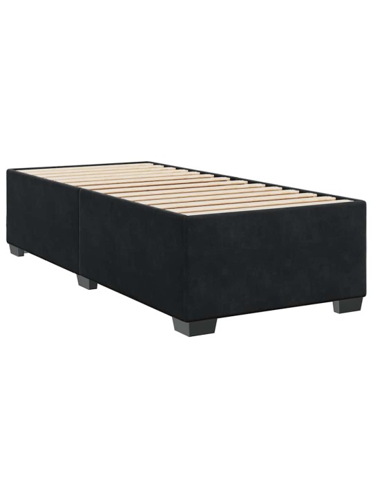 Box spring postel s matrací černá 80 x 200 cm samet