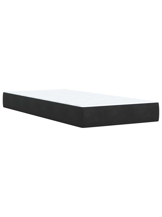 Box spring postel s matrací černá 80 x 200 cm samet