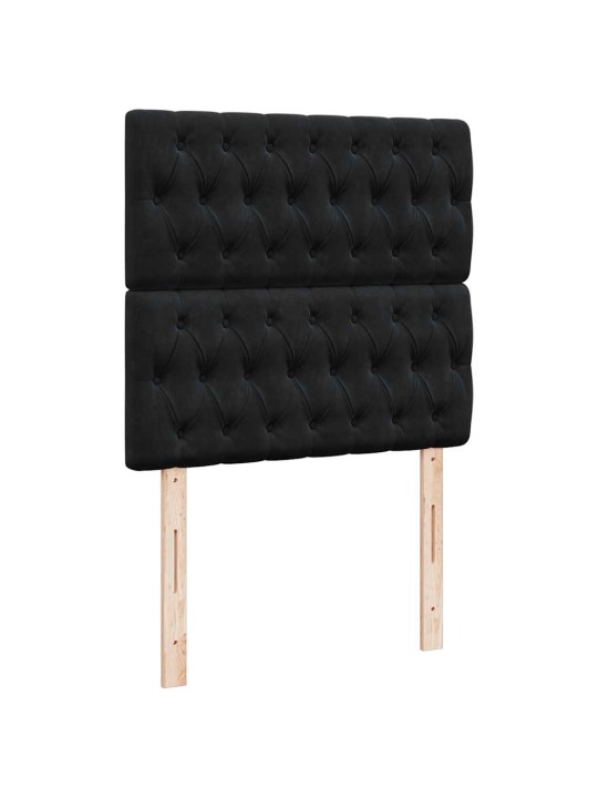 Box spring postel s matrací černá 90x190 cm samet