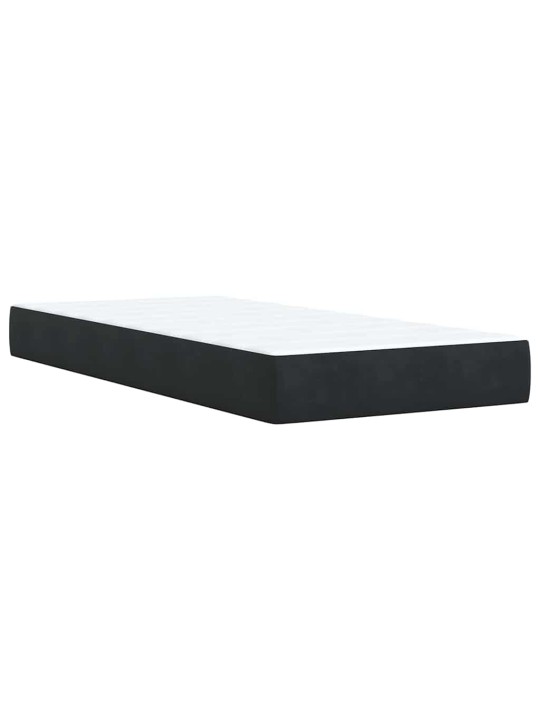 Box spring postel s matrací černá 90x190 cm samet