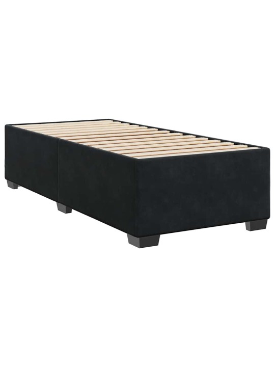 Box spring postel s matrací černá 100x200 cm samet