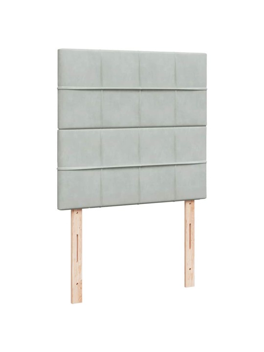 Box spring postel s matrací světle šedá 100x200 cm samet