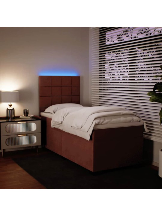 Box spring postel s matrací růžová 100x200 cm samet