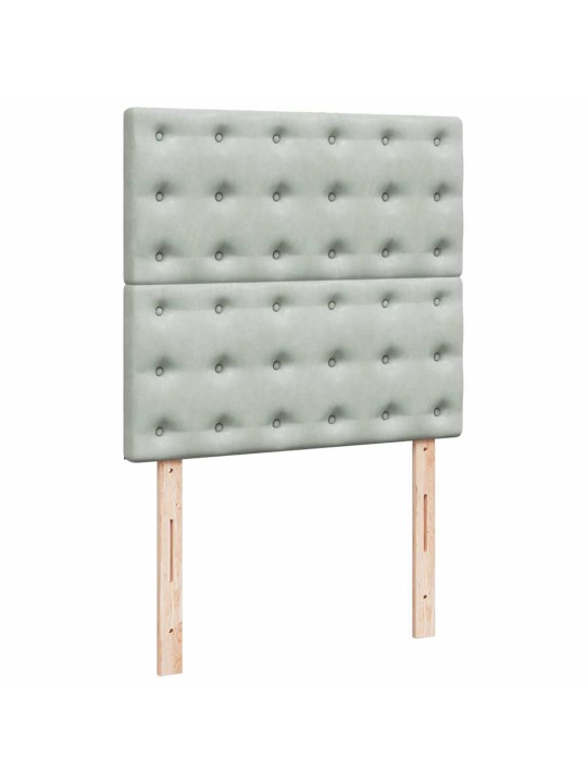 Box spring postel s matrací světle šedá 100x200 cm samet