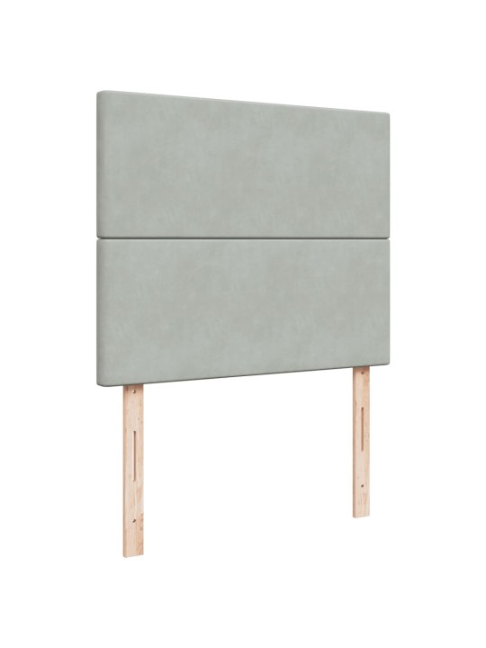 Box spring postel s matrací světle šedá 120x190 cm samet