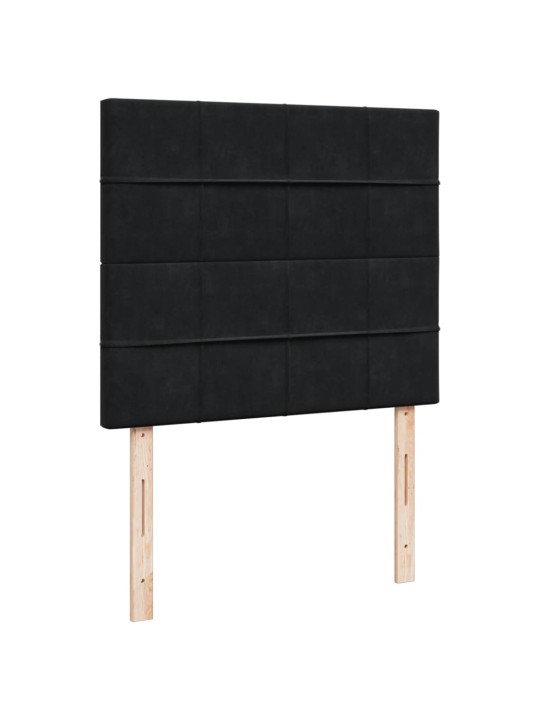 Box spring postel s matrací černá 120 x 190 cm samet