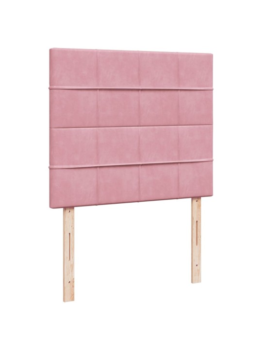 Box spring postel s matrací růžová 120x190 cm samet