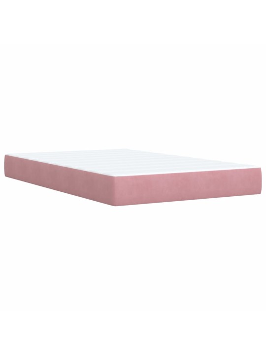 Box spring postel s matrací růžová 120x190 cm samet