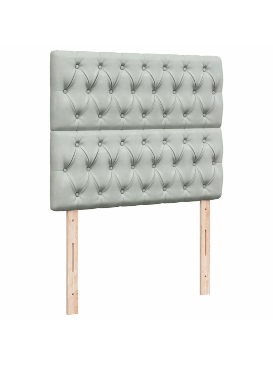 Box spring postel s matrací světle šedá 120x190 cm samet