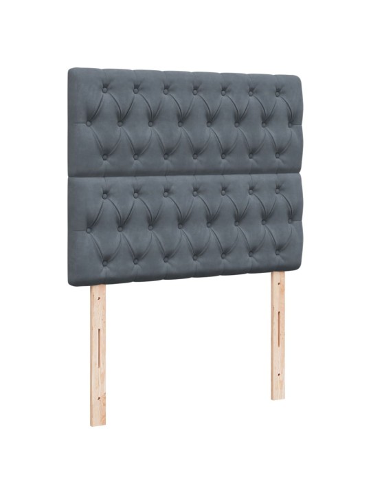 Box spring postel s matrací tmavě šedý 120x190 cm samet