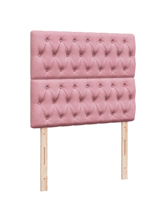 Box spring postel s matrací růžová 120x190 cm samet