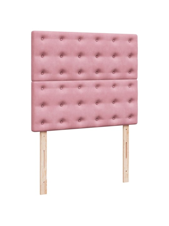 Box spring postel s matrací růžová 120x190 cm samet