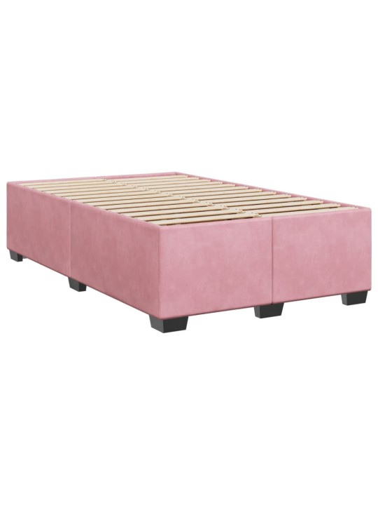 Box spring postel s matrací růžová 120x190 cm samet
