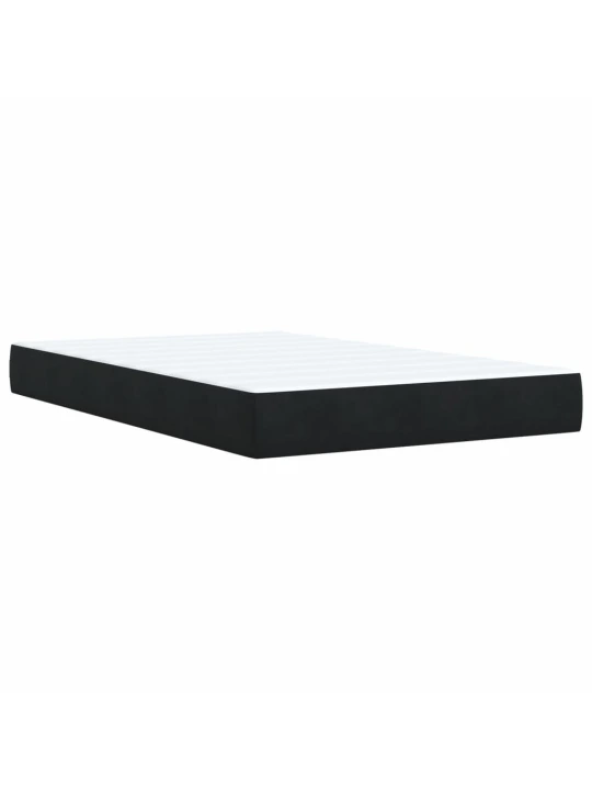 Box spring postel s matrací černá 120 x 200 cm samet
