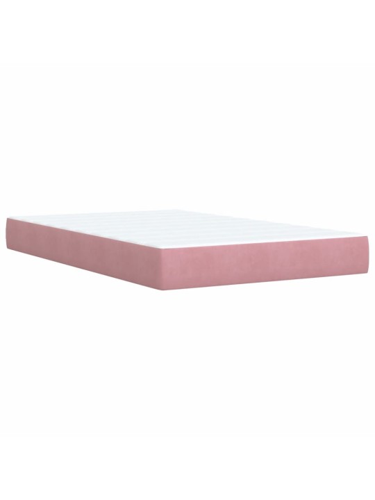 Box spring postel s matrací růžová 120 x 200 cm samet