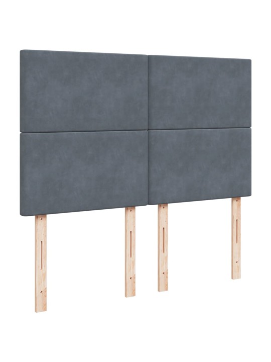 Box spring postel s matrací tmavě šedý 140 x 190 cm samet