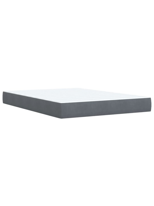 Box spring postel s matrací tmavě šedý 140 x 190 cm samet