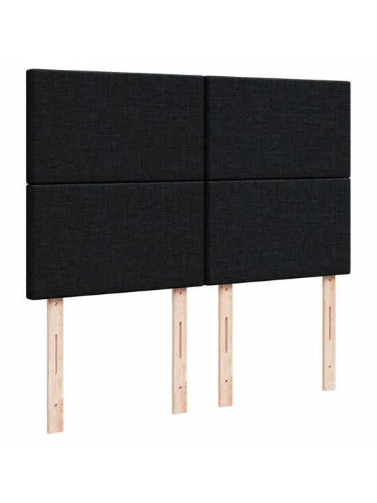 Box spring postel s matrací černá 140 x 190 cm samet