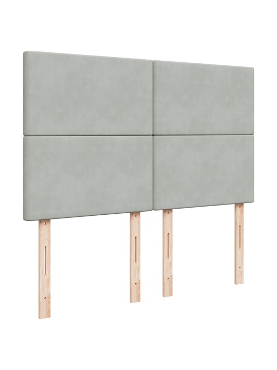 Box spring postel s matrací světle šedá 140x200 cm samet