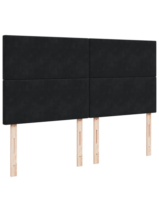 Box spring postel s matrací černá 180x200 cm samet