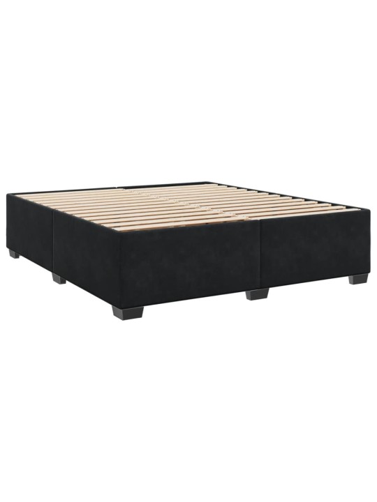 Box spring postel s matrací černá 180x200 cm samet