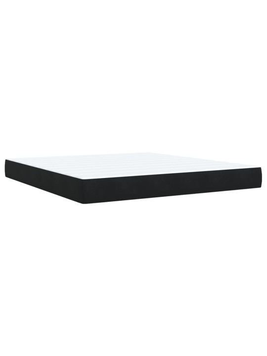 Box spring postel s matrací černá 180x200 cm samet