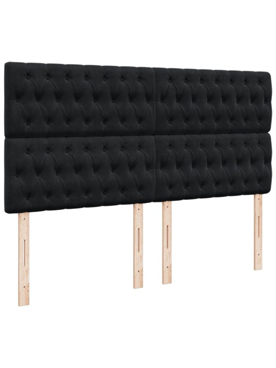 Box spring postel s matrací černá 180x200 cm samet