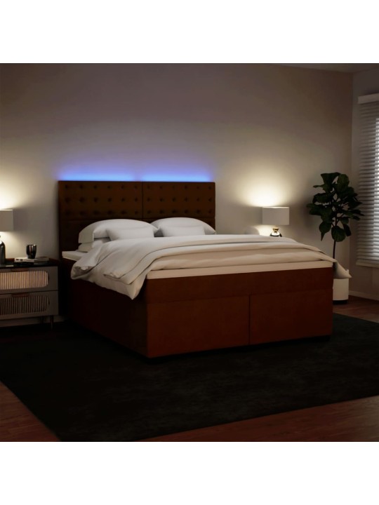 Box spring postel s matrací růžová 180x200 cm samet