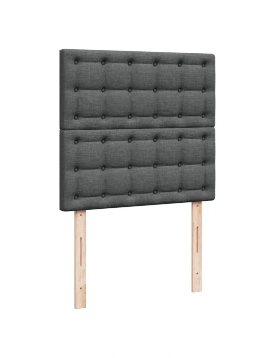 Box spring postel s matrací tmavě šedá 80 x 200 cm textil