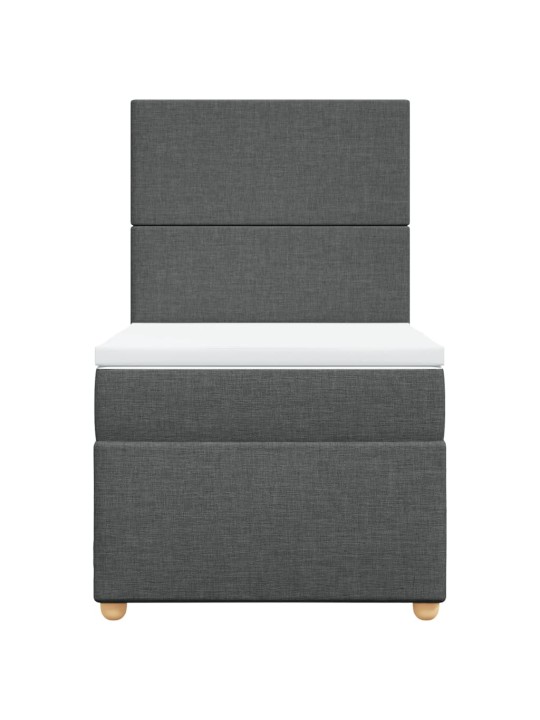 Box spring postel s matrací tmavě šedá 90x190 cm textil