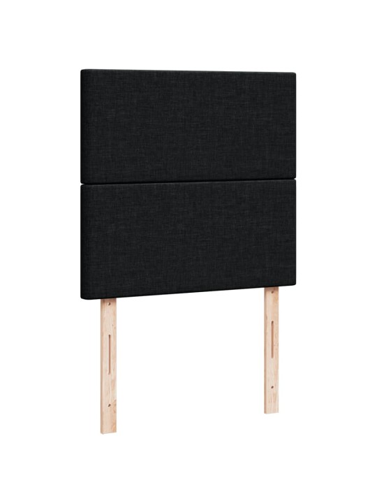 Box spring postel s matrací černá 90x190 cm textil