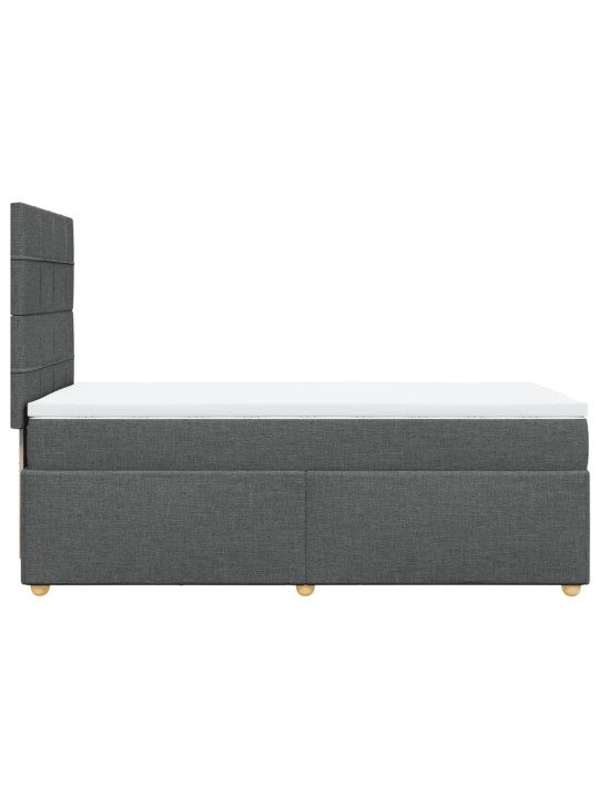 Box spring postel s matrací tmavě šedá 90x190 cm textil