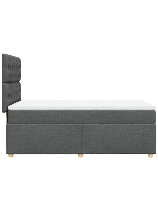 Box spring postel s matrací tmavě šedá 90x190 cm textil