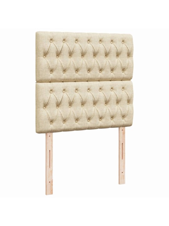 Box spring postel s matrací krémová 90x190 cm textil