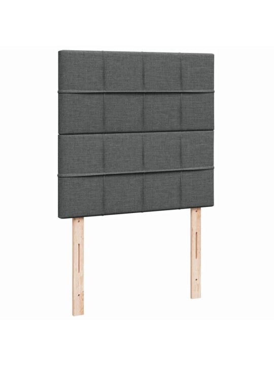 Box spring postel s matrací tmavě šedá 90x200 cm textil