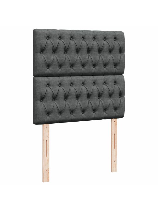 Box spring postel s matrací tmavě šedá 90x200 cm textil