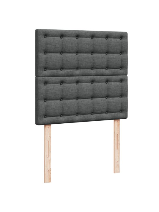 Box spring postel s matrací tmavě šedá 90x200 cm textil